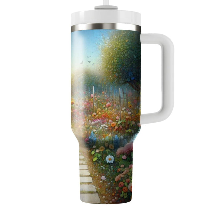 Whimsical Floral Garden Path  Decorative Tumblers