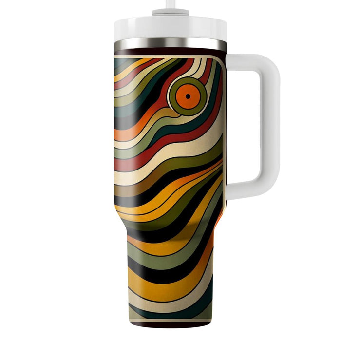 Vintage Vinyl Waves  Personalized Tumblers