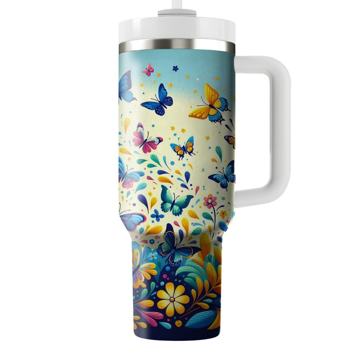 Whimsical Garden Butterfly  Decorative Tumblers