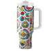 Abstract Mosaic Circle  Insulated Tumblers