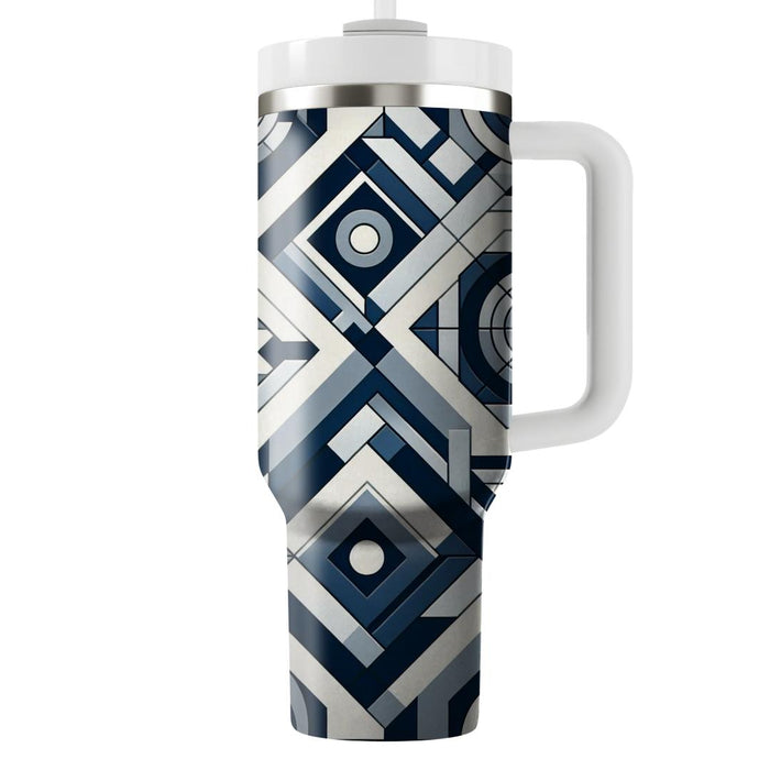 Twilight Geometric Reflection  Tumblers With Lids