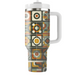 Retro Groovy Tiles Tumblers With Lids