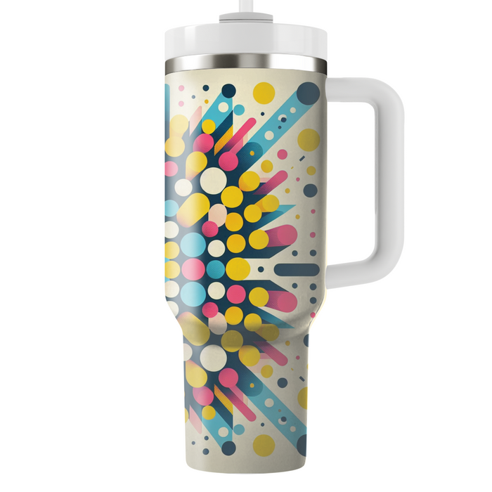 Geometric Polka Dot Burst  Unique Tumblers