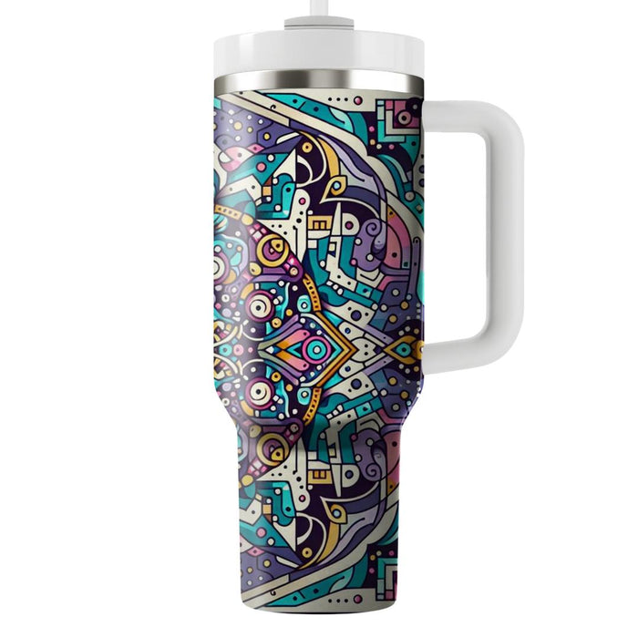 Vibrant Kaleidoscope  Personalized Tumblers