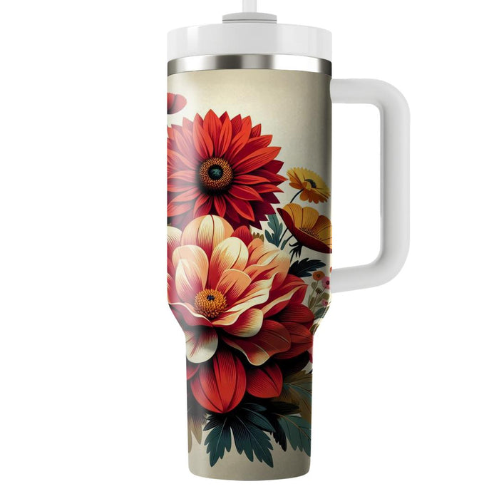 Bold Floral Fusion  Decorative Tumblers