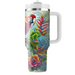 Vibrant Tropical Parrot  Personalized Tumblers