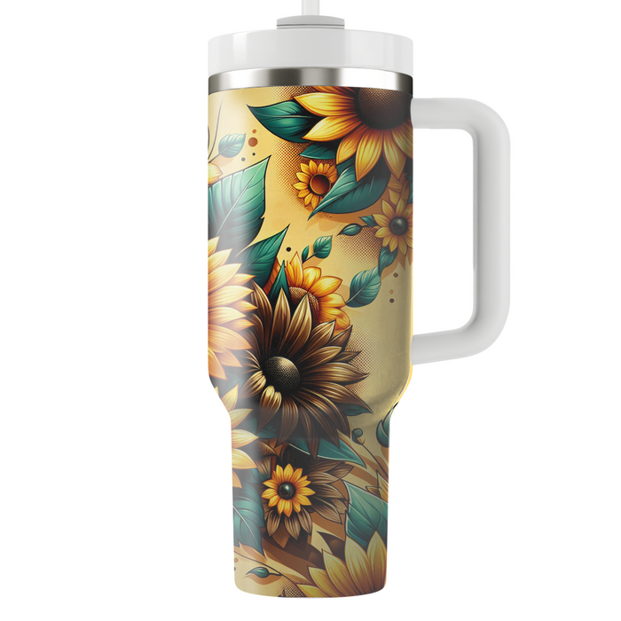 Bold Sunflower Burst  Custom Tumblers