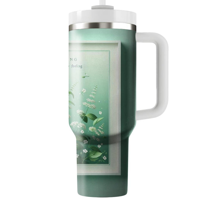 Fresh Mint Floral Breeze  Insulated Tumblers