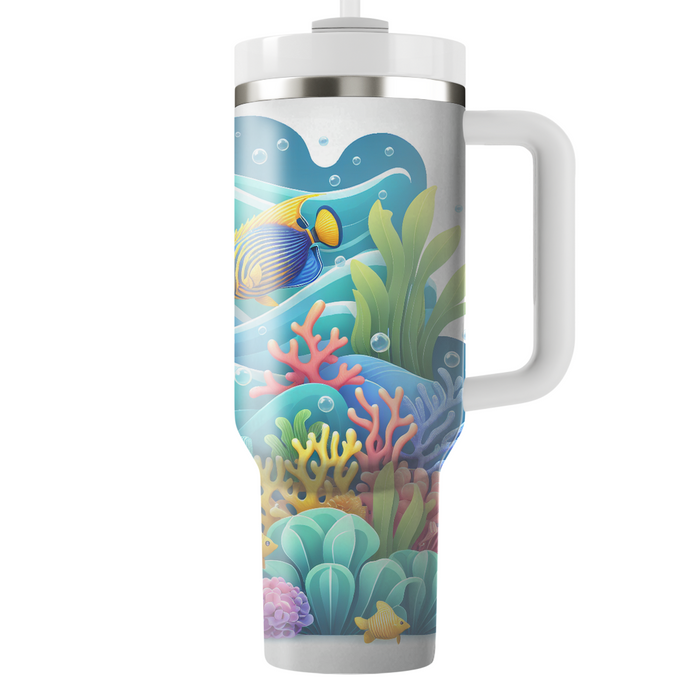 Vibrant Fish Reef  Tumbler Cups