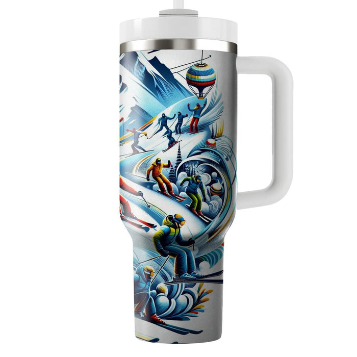 Winter Ski Resort Escape  Custom Tumblers