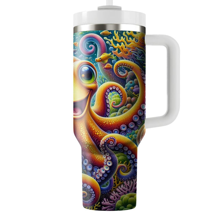 Whimsical Octopus Wonderland  Tumbler Cups