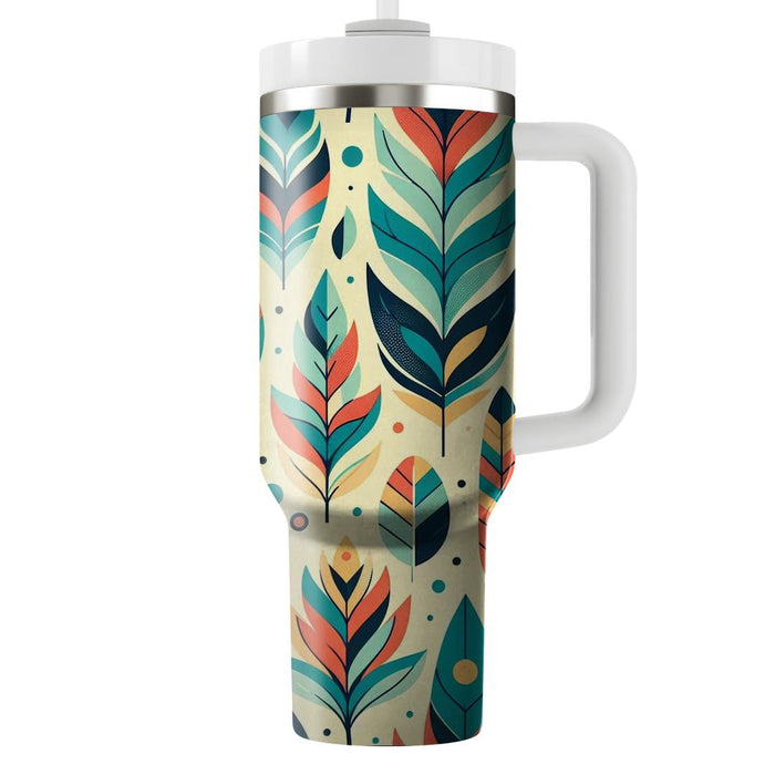 Vibrant Feather  Personalized Tumblers