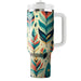 Vibrant Feather  Personalized Tumblers