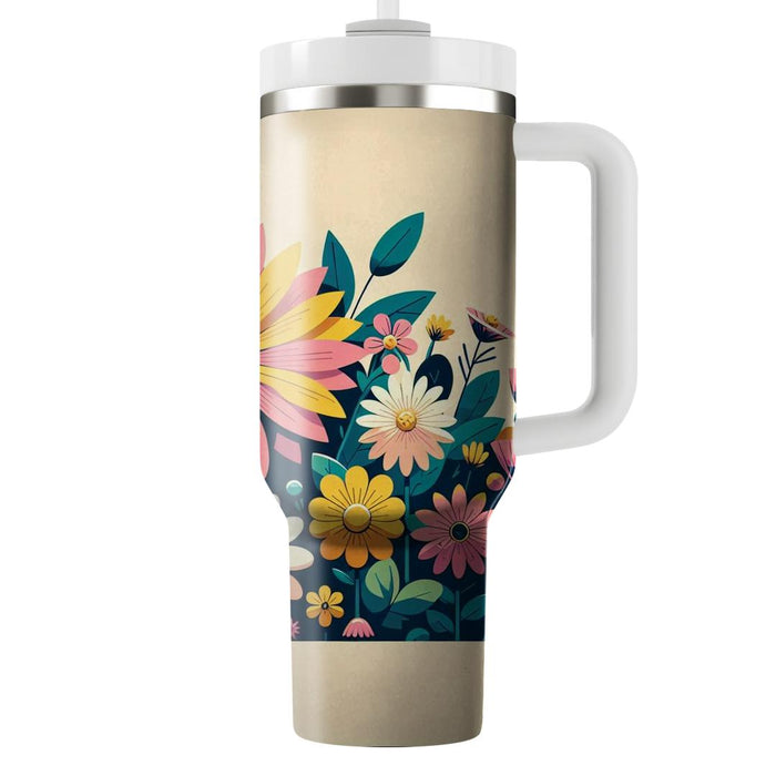 Sunny Floral Burst  Decorative Tumblers