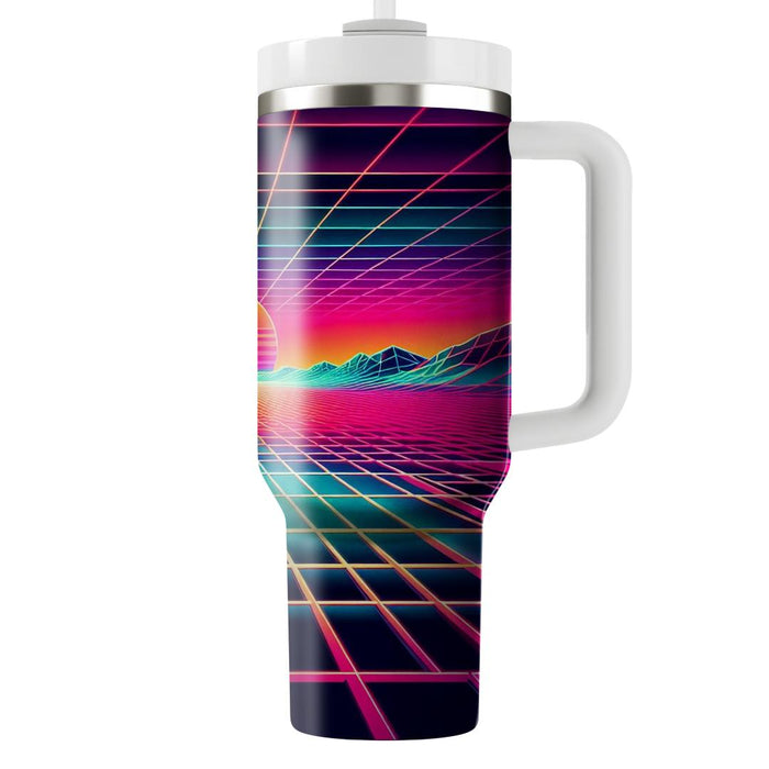 Retro Grid Horizon  Tumblers For Gifts