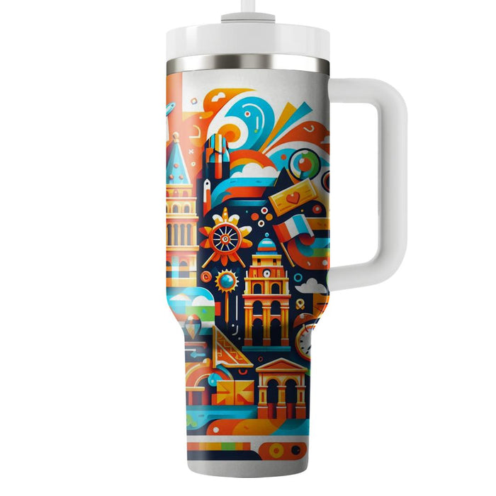 Vibrant Escapade - A Travel Festival  Personalized Tumblers