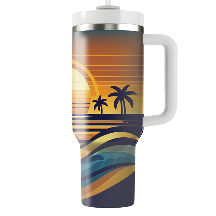 Sunset Surf  Tumblers With Lids