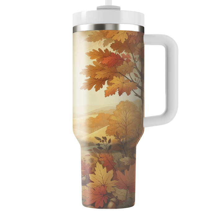 Autumn Leaves & Acorns  Custom Tumblers