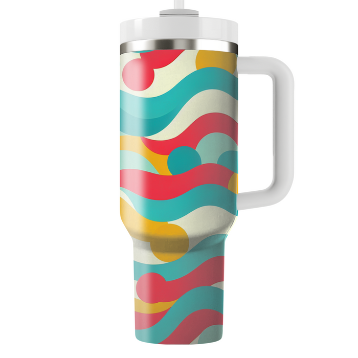 Vibrant Wave Stripes Tumbler Cups