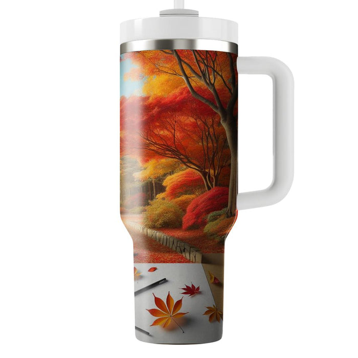 Autumn Leaf Pathway  Tumblers For Gifts