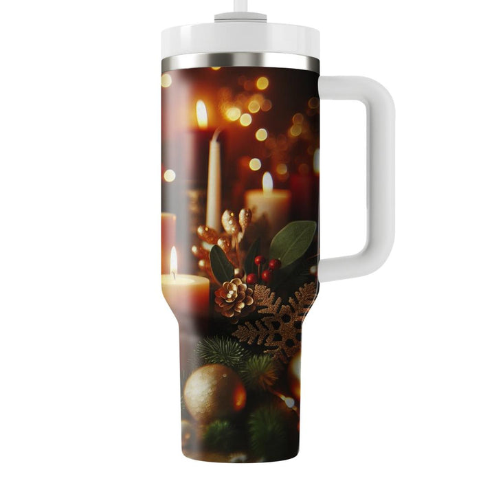 Candlelight Reverie - A Cozy Winter Celebration  Decorative Tumblers