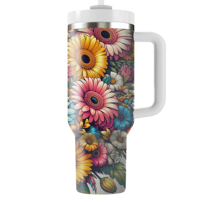 Bright Floral Festival  Custom Tumblers