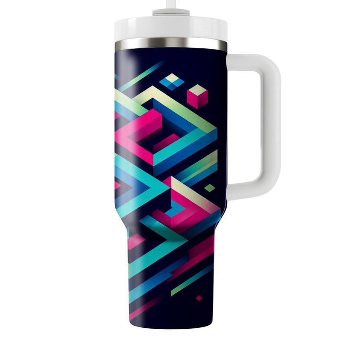 Futuristic Neon Shapes  Custom Tumblers