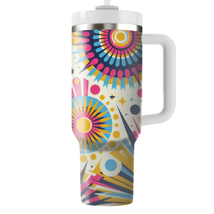 Geometric Circle Burst  Insulated Tumblers