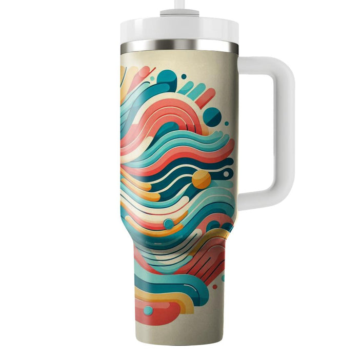 Dynamic Waves And Curves  Travel Tumblers