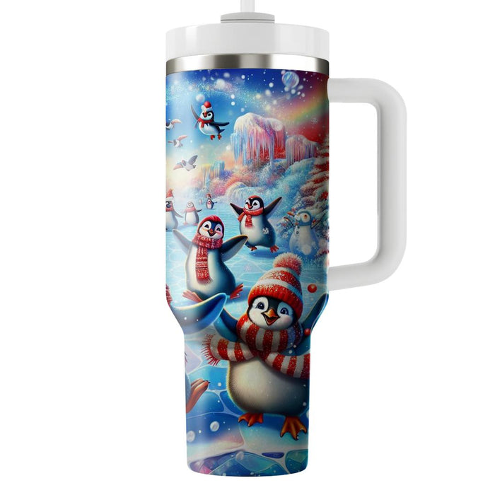 Winter Joyful Penguins  Insulated Tumblers