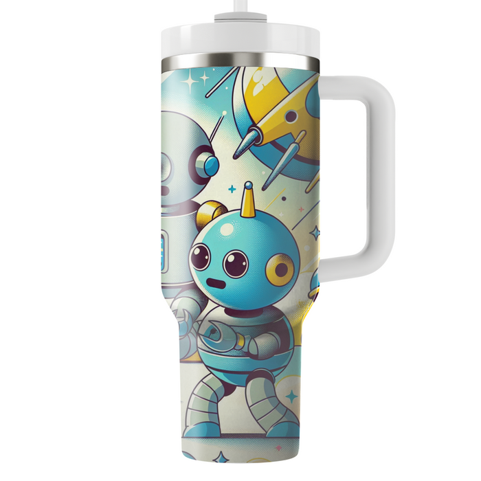 Retro Robot Rumble Custom Tumblers