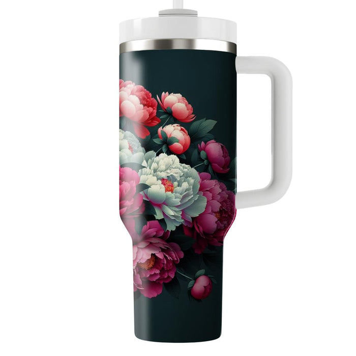 Bold Peony Garden  Unique Tumblers