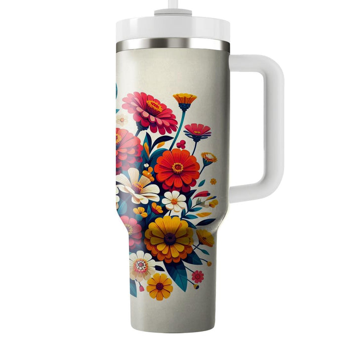 Whimsical Flower Burst  Tumblers For Gifts