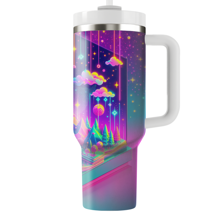 Neon Dreamscapes Insulated Tumblers