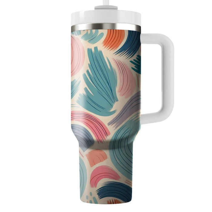 Artful Brush Stroke Pattern  Personalized Tumblers