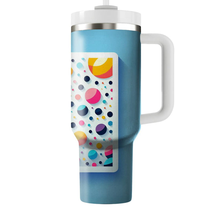 Vibrant Confetti Pattern  Personalized Tumblers