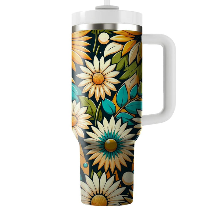 Vibrant Floral Sunshine  Tumbler Cups