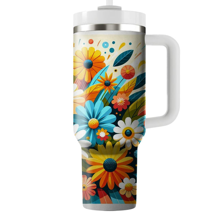 Whimsical Floral Fun  Custom Tumblers