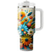 Whimsical Floral Fun  Custom Tumblers