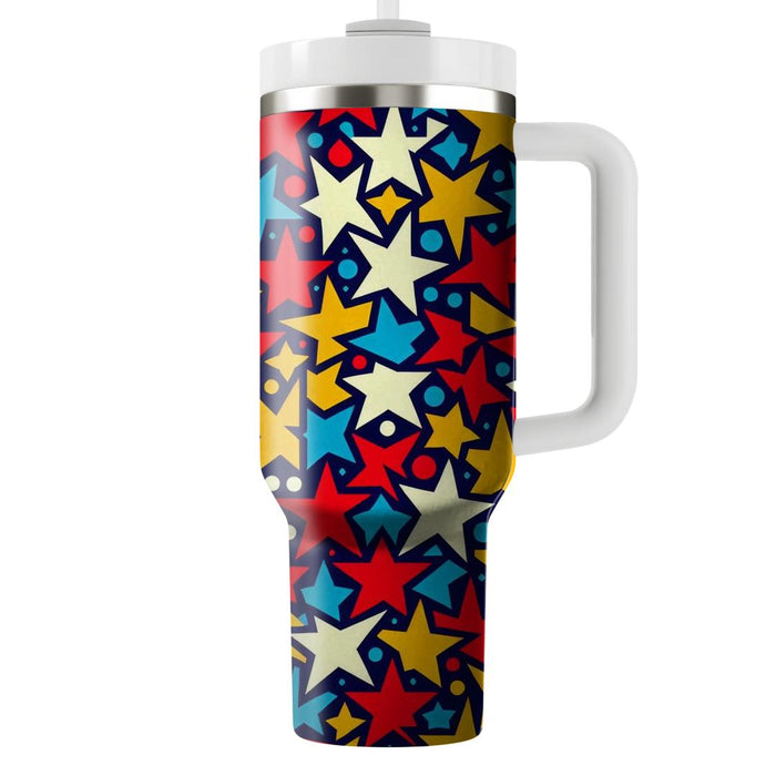 Vibrant Mosaic Star Pattern  Custom Tumblers