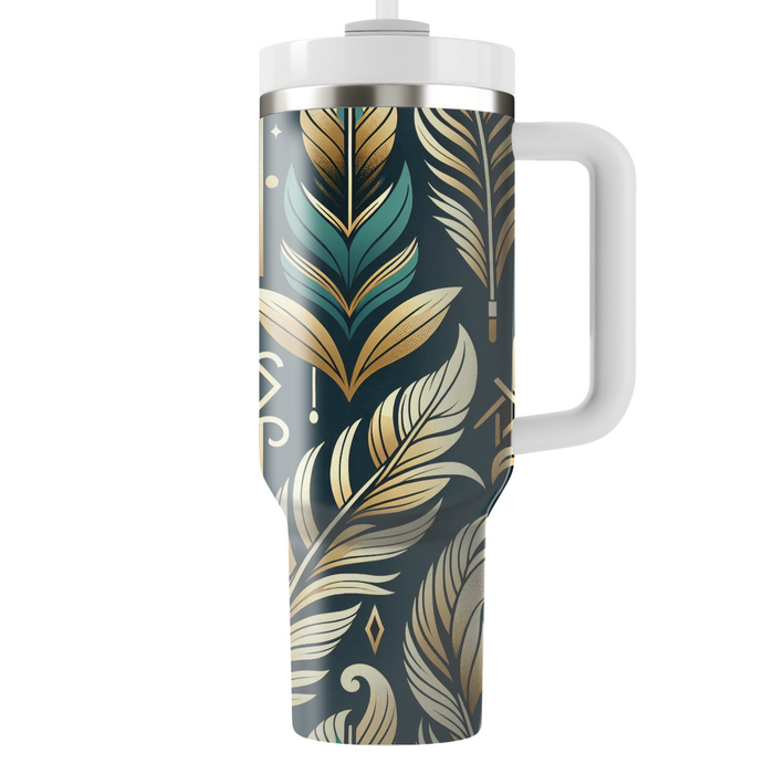 Art Deco Feather Pattern  Decorative Tumblers