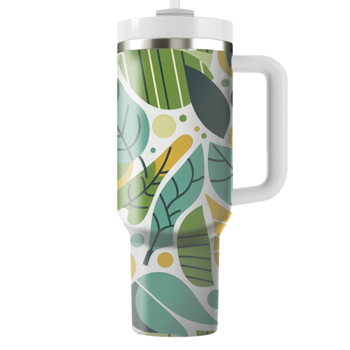 Abstract Leafy Shapes Decorative Tumblers