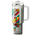 Bold Retro Color Blocks  Travel Tumblers