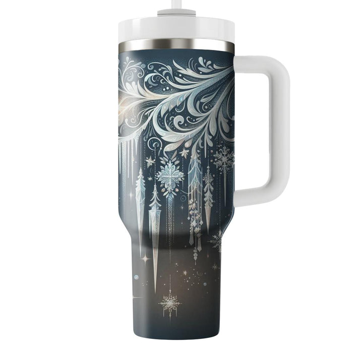 Winter Icicle Fantasy  Decorative Tumblers