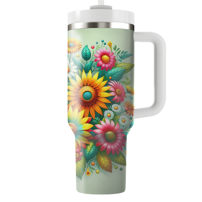 Sunny Floral Celebration  Insulated Tumblers