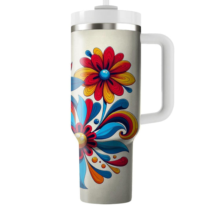  Floral Fiesta  Decorative Tumblers