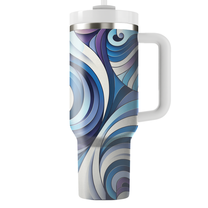 Artistic Spiral Flow  Insulated Tumblers