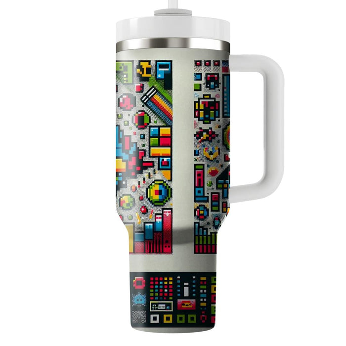 Retro Pixels  Tumbler Cups