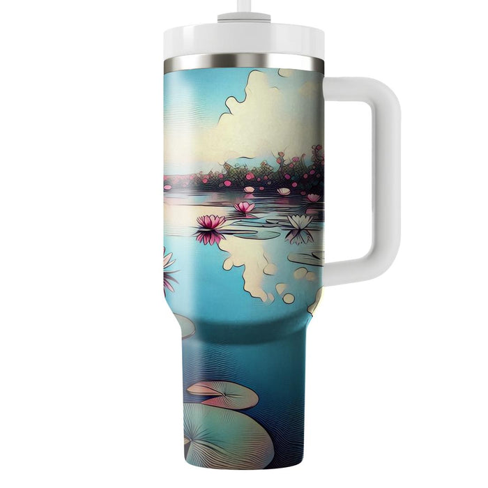 Whimsical Water Lily  Tumbler Cups