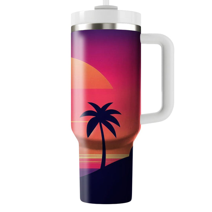 Sunset Palm Paradise  Tumblers With Lids